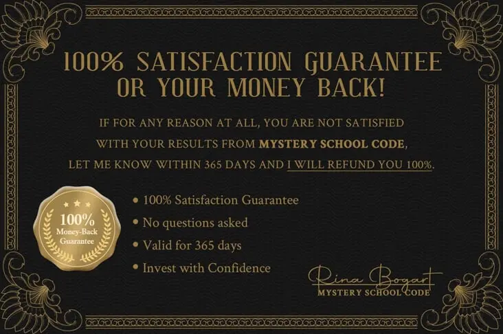 100% SATISFACTION GUARANTEE CERTIFICATE